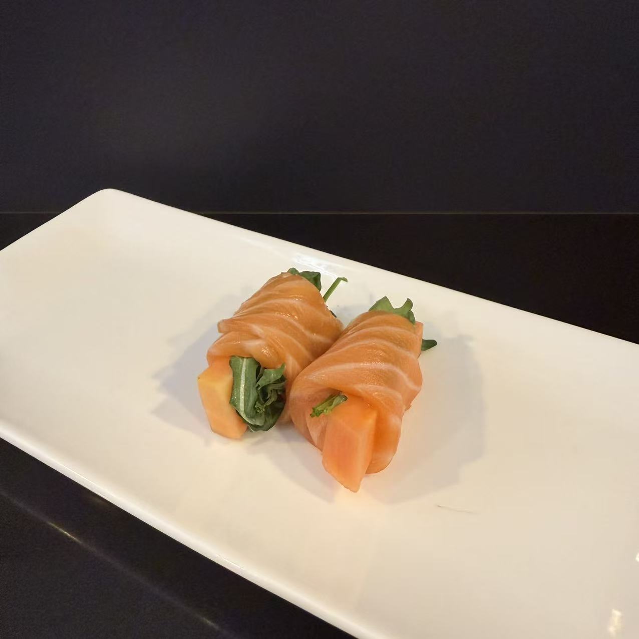 Involtini salmone papaya